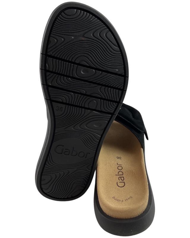 Gabor Damen Pantoletten 43.751.17 Samchevreau Schwarz