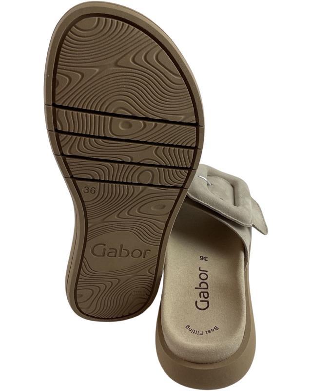 Gabor Damen Pantoletten 43.751.12 Samchevreau Desert