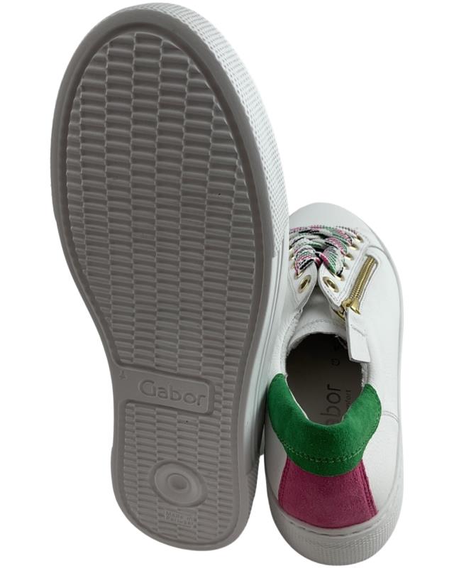 Gabor comfort Damen Sneaker 26.465.53 Cervo/Samt Weiß/multicolor