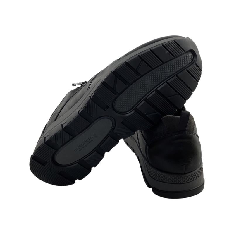 Waldläufer Herren Sneaker 710H0140991 Leder Schwarz