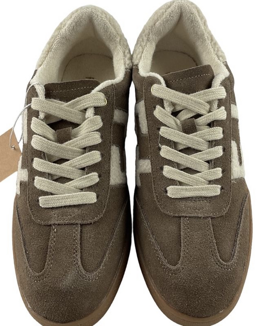 Fjort Damen Sneaker 236-118 TAUPE Velour