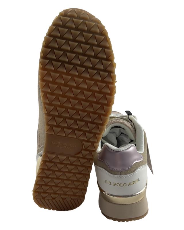 U.S. Polo Assn. Damen Sneaker FRIDAA006GLITTER-BEI Beige