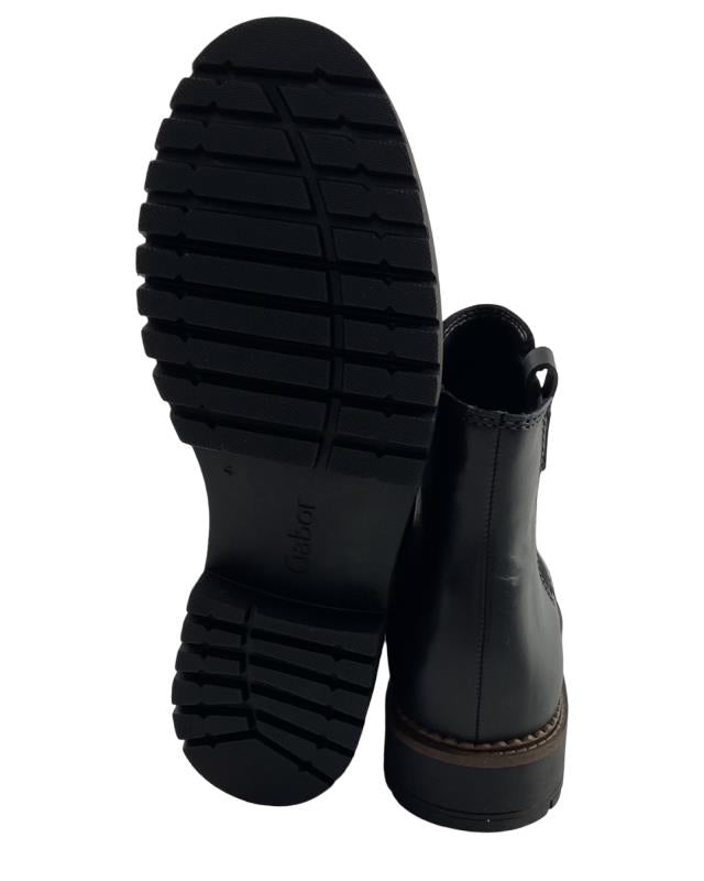 Gabor Damen Chelsea Boot 52.720.57 Schwarz Glattleder
