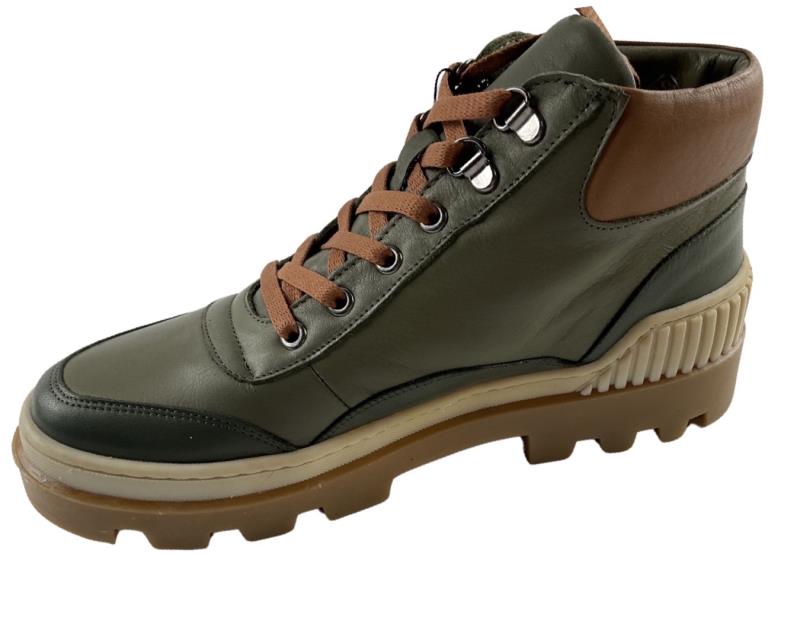 2GO Fashion Damen Boots 8084-501-77 Oliv Leder