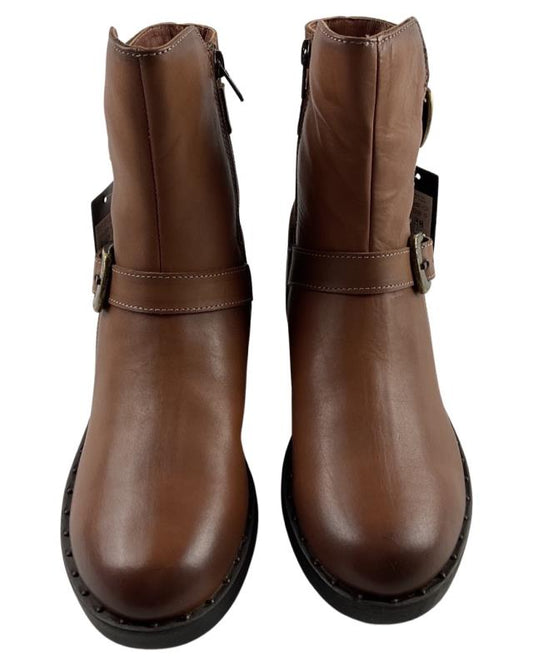 2GO Fashion Damen Stiefeletten 8028-505-39 Brandy Leder