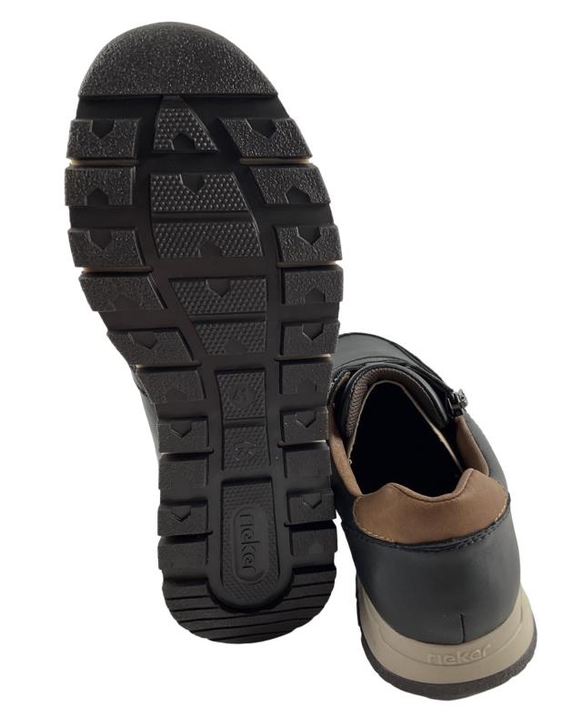 Rieker Herren Sneaker Low Extraweite B0504-00 Schwarz