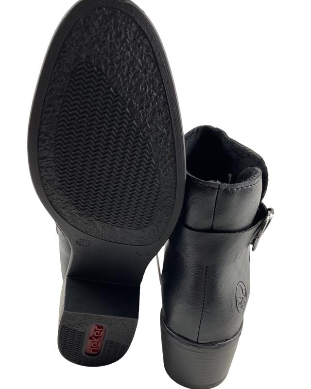 Rieker Damen Stiefelette 73975-00 Schwarz Warmfutter