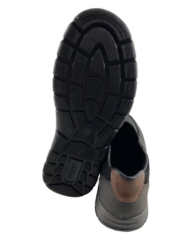 Rieker Herren Slipper Halbschuh extra weit 03651-00 Schwarz