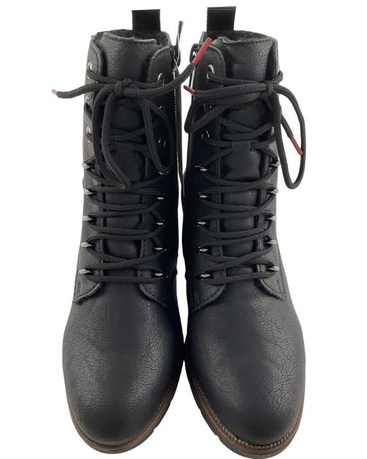 Rieker Damen Stiefelette 77520-00 Schwarz Warmfutter