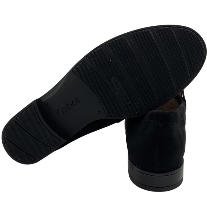 Gabor Comfort Damen Slipper 32.422.47 Samtchevrau Schwarz