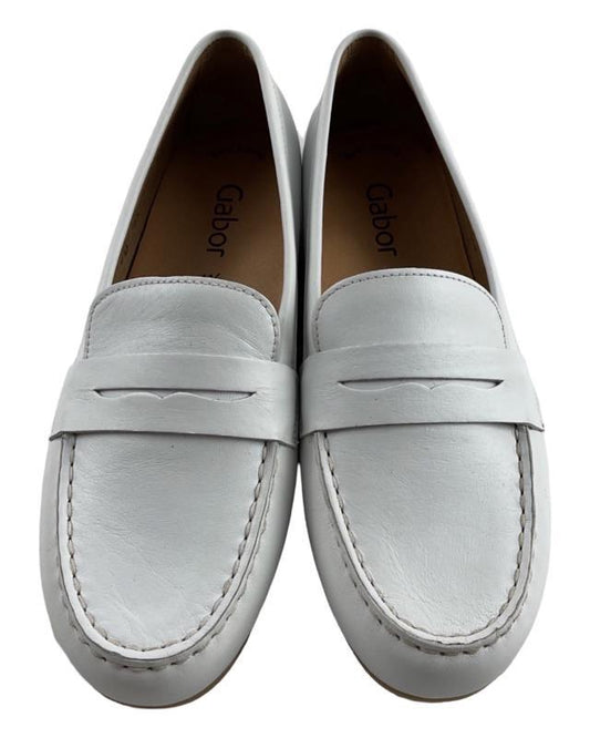 Gabor fashion Damen Mokassin weiß 44.200.21 Glattleder