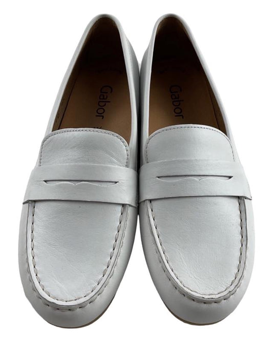 Gabor fashion Damen Mokassin weiß 44.200.21 Glattleder