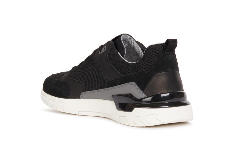 Geox Herren Sneaker Grecale U158ZC 02214 C9997 Schwarz Suede