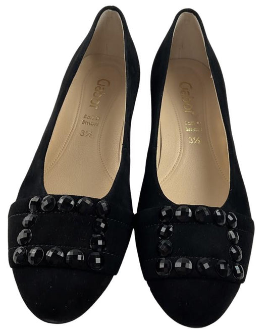 Gabor Damen Pumps 31.323.17 Samtchevreau Schwarz