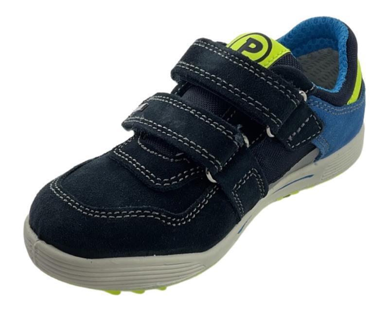 Primigi Kinder Schuhe Jungen Sneaker Blau/Weiß Leder/Texti
