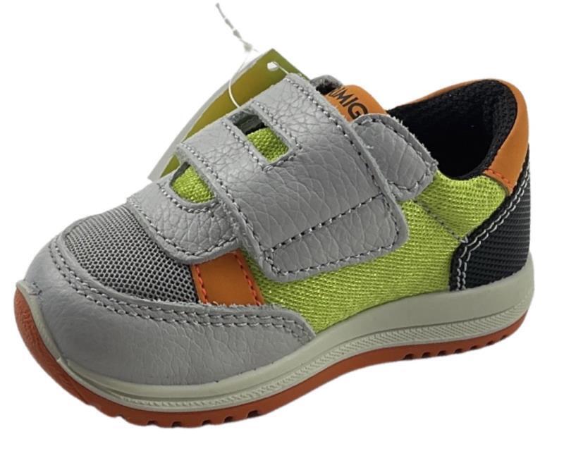 Primigi Kinderschuhe Jungen Sneaker 7372111 Grau/Neon