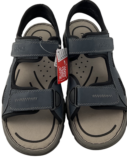 Rieker Herren Trekkingsandalen 26761-14  blaugrau Synthetik