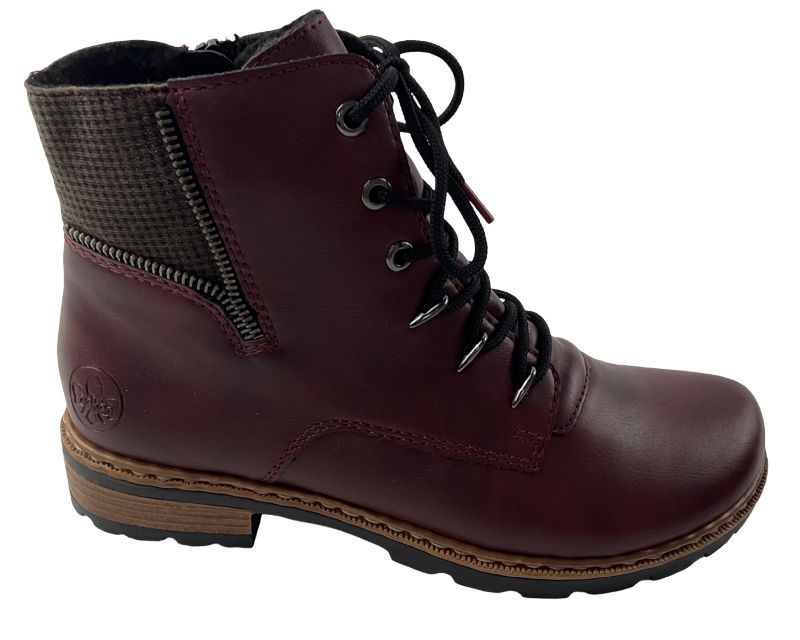 Rieker Damen  Kurzstiefel Z9344-30 Rot  Warmfutter