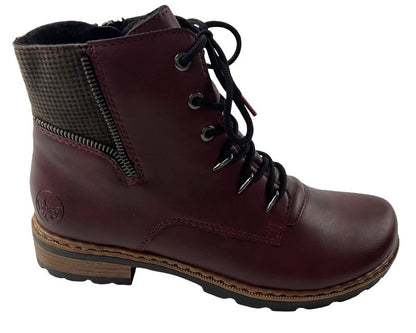 Rieker Damen  Kurzstiefel Z9344-30 Rot  Warmfutter