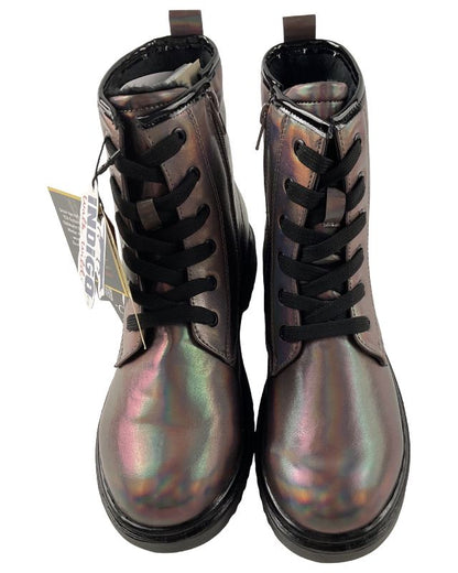 Indigo Mädchen Schnürstiefelletten 452 287 PEWTER/GUN METAL  Synthtik