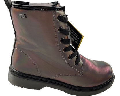 Indigo Mädchen Schnürstiefelletten 452 287 PEWTER/GUN METAL  Synthtik