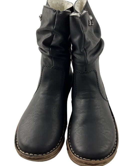 Rieker Damen Kurzstiefel Z3771-00 Schwarz  Kunstleder