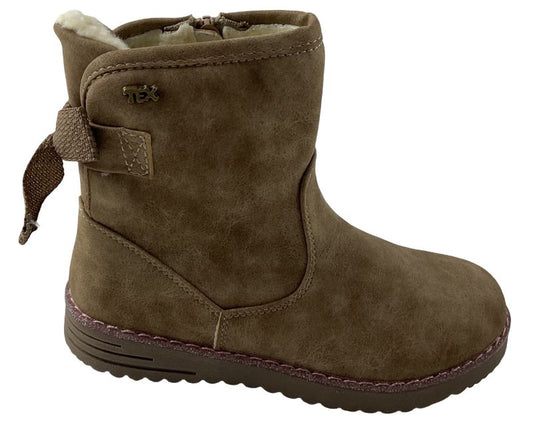 Indigo Mädchen Stiefeletten 464-134 TAUPE Synthetik