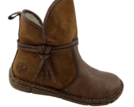 Rieker Damen Kurzstiefel  Z3772-22 Braun  Kunstleder