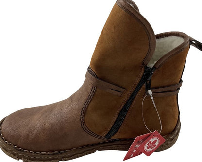Rieker Damen Kurzstiefel  Z3772-22 Braun  Kunstleder