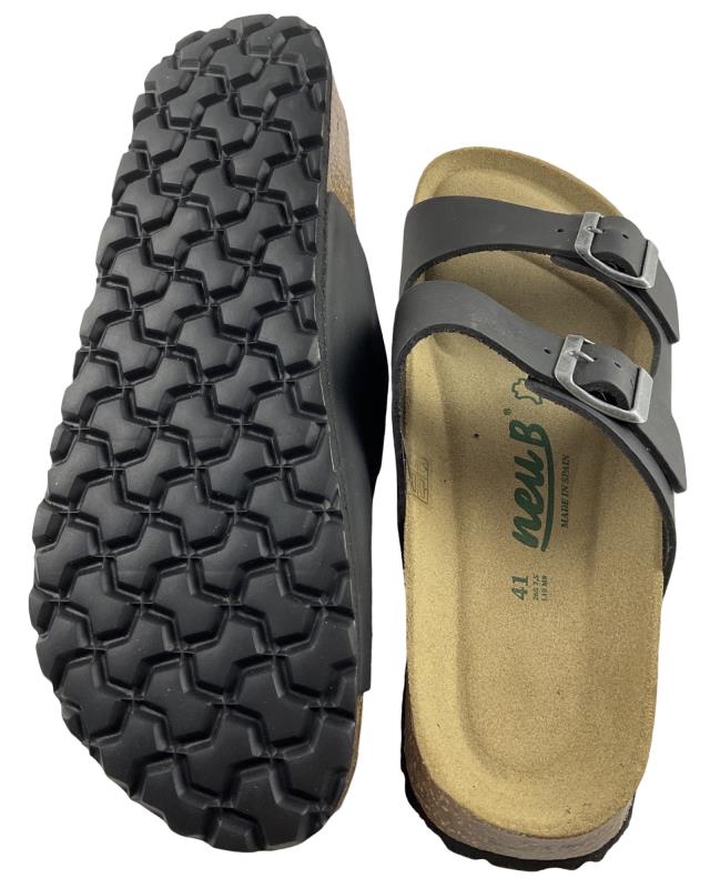 neu B  Pantoletten NEU 20108  BAVIERA  LEDER Schwarz