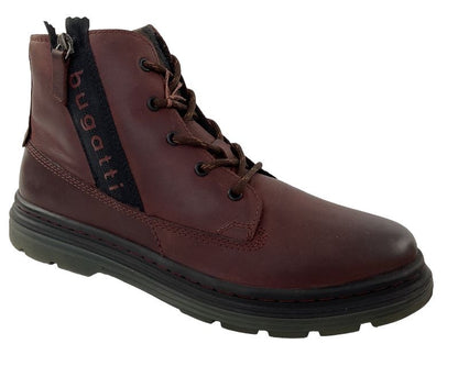Bugatti Herren Stiefel 321-AUC30-1200 Bordo Leder/Synthetik