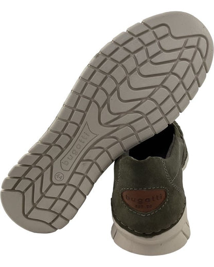 Bugatti Herren Halbschuh Slipper 321-AKM60-1400 Grün /Grau