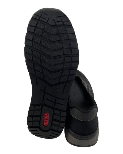 Rieker  Herren Slipper B9062-00 Schwarz extra Weit