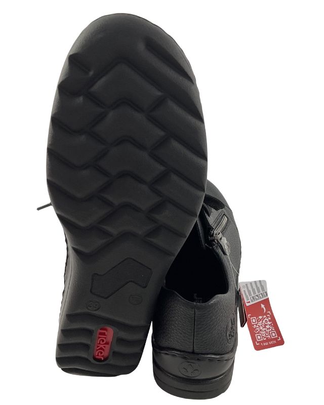 Rieker Damen  Halbschuhe Sneaker 48901-00  Schwarz extra Weit