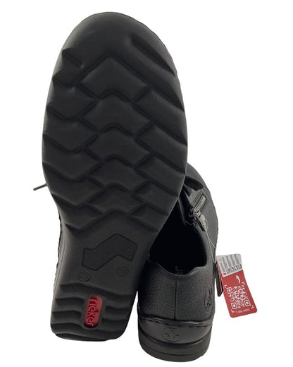 Rieker Damen  Halbschuhe Sneaker 48901-00  Schwarz extra Weit