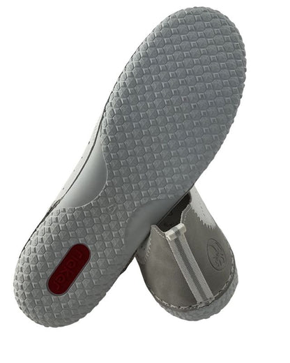 Rieker Damen Slipper43663-80 Weiß leder