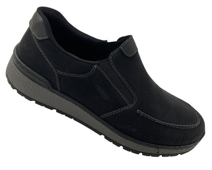 Rieker  Herren Slipper B9062-00 Schwarz extra Weit
