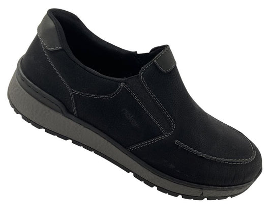 Rieker  Herren Slipper B9062-00 Schwarz extra Weit