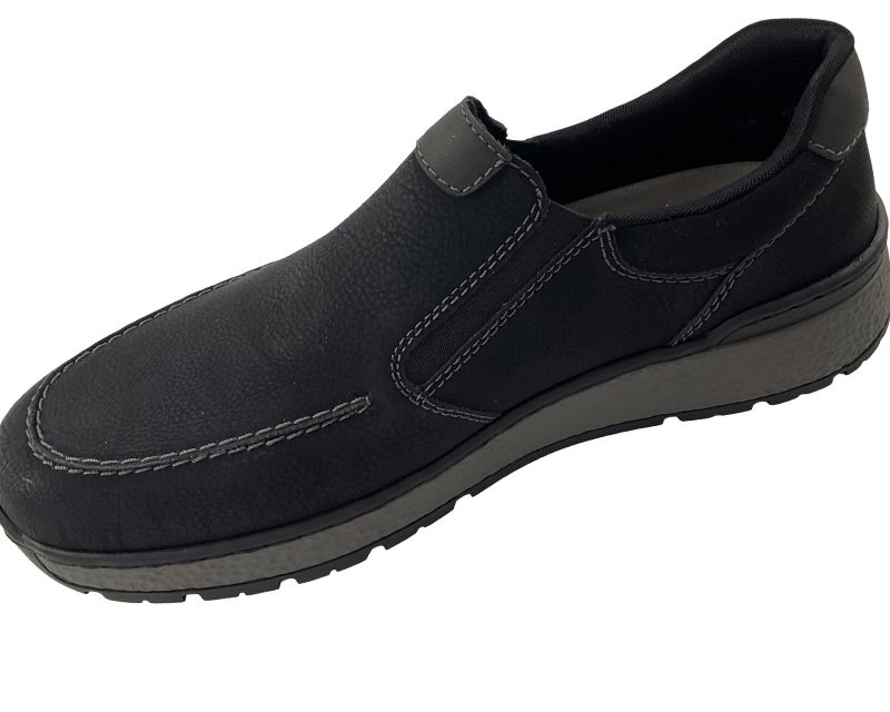 Rieker  Herren Slipper B9062-00 Schwarz extra Weit