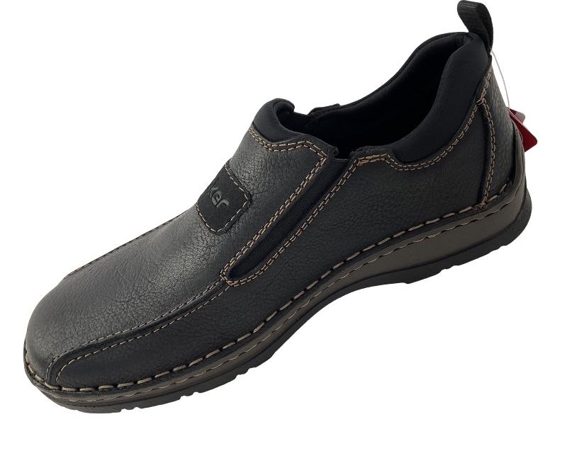 Rieker  Herren Slipper 05363-00  Schwarz extra Weit