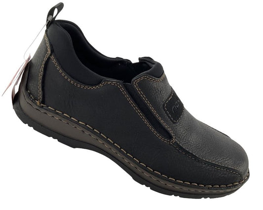 Rieker  Herren Slipper 05363-00  Schwarz extra Weit