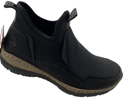 Rieker Damen Chelsea Boots N3275-00 Schwarz Synthetik