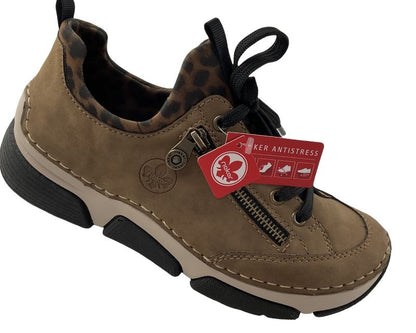 Rieker Damen Slipper 45973-24  Braun