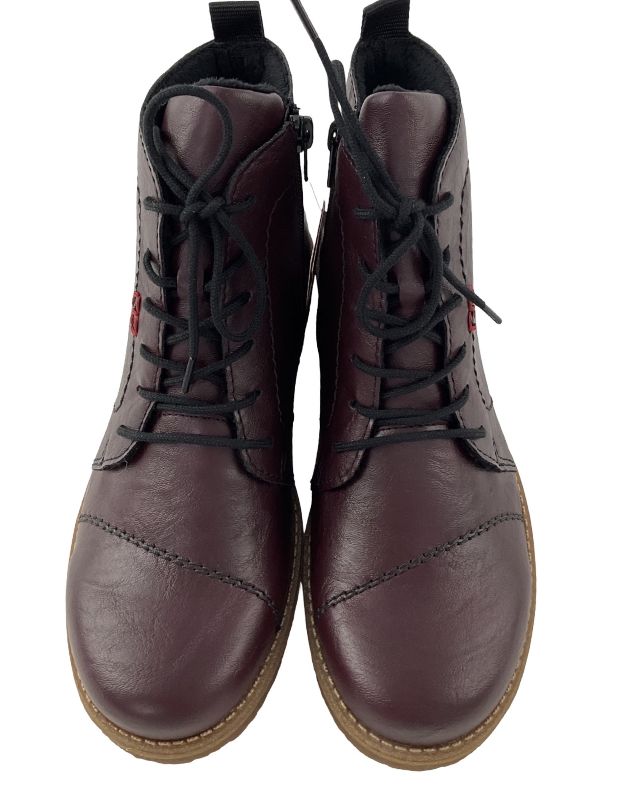 Rieker Damen Schnürstiefel  73500-30 Rot Warmfutter