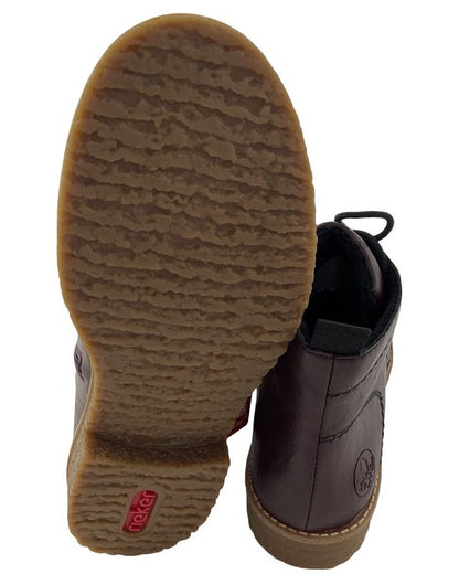 Rieker Damen Schnürstiefel  73500-30 Rot Warmfutter