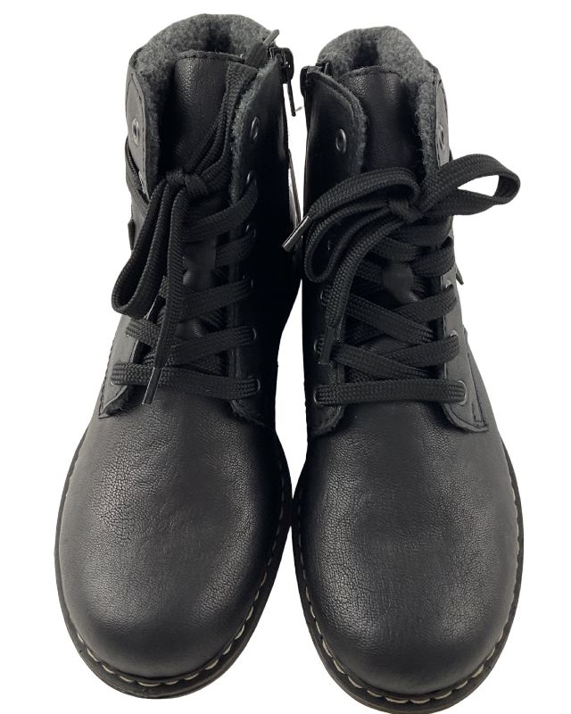 Rieker Damen Schnürstiefel 71222-01 Schwarz