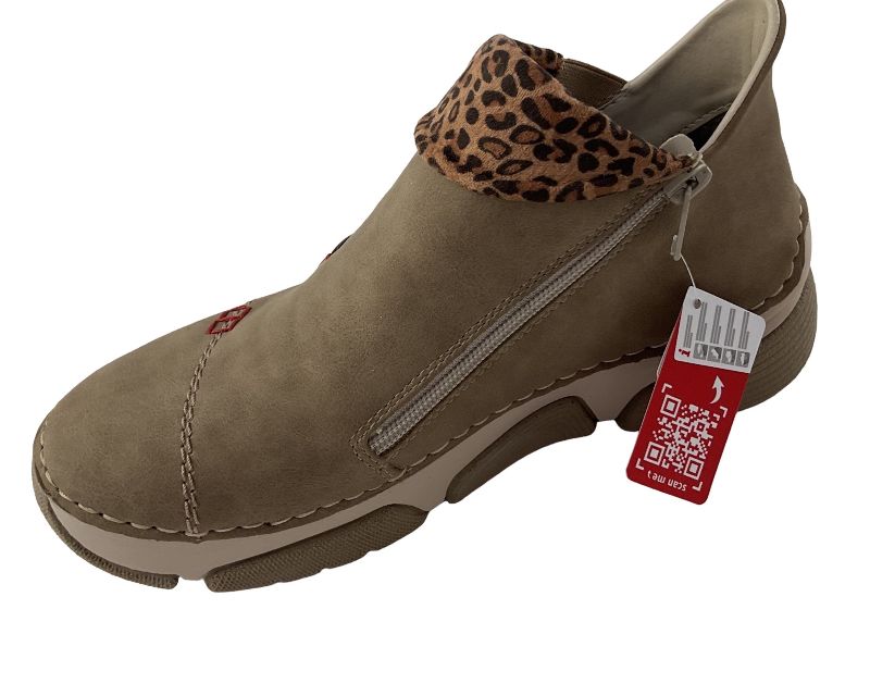 Rieker Damen Kurzstiefel 45983-64 Beige/leo