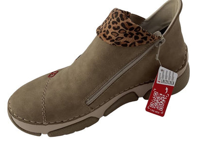 Rieker Damen Kurzstiefel 45983-64 Beige/leo
