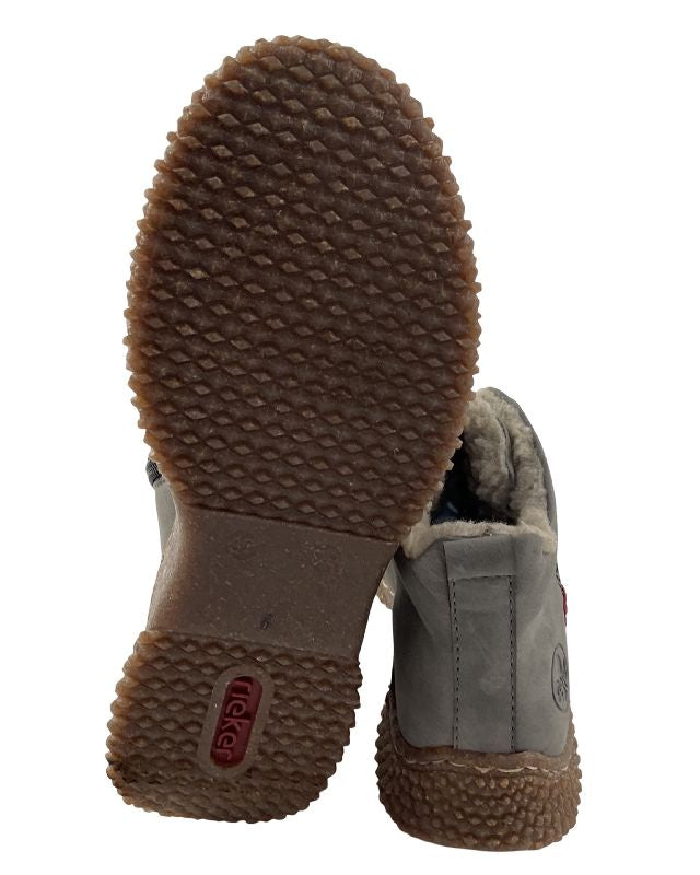 Rieker Damen Schnürstiefel  Y8414-42 Grau Warmfutter