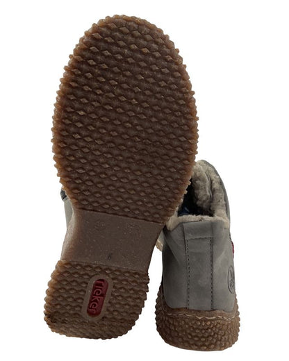 Rieker Damen Schnürstiefel  Y8414-42 Grau Warmfutter